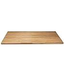 BioMaderas Mesa de madera maciza de teca, 40 mm de grosor/encimera/placa de construcción de muebles/estantes/corte/FSC® 100% cinc