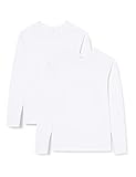 Iris & Lilly Camiseta Térmica de Manga Larga Mujer, Pack de 2, Blanco, L