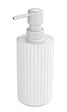 Allstar Dosificador de jabón Minas blanco - Dispensador de jabón líquido Capacidad: 0.28 l, Polipropileno, 7 x 18 x 7 cm, Blanco