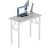 Need Mesa plegable para ordenador de 80 x 40 cm, estación de trabajo para el hogar, oficina, escritorio de estudio con certificación BIFMA, color blanco, AC5DW-8040