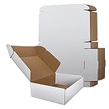RLAVBL 30,5x22,9x7,6cm Cajas de Carton, 20 Pack Blanco, Cajas Pequeñas de Cartón Ondulado Kraftlo