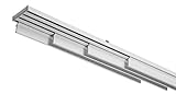 tendaggimania® Riel para Cortinas de Paneles de 4 vías - Riel japonés de Aluminio Blanco - Movimiento de Cuerda y Manual - Personalizable (210 cm)