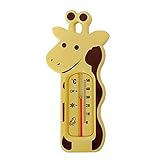 SUOYATE Termómetro de baño de bebé y juguete de baño flotante Termómetro de temperatura de seguridad con juguetes de baño en forma de jirafa encantadora
