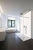 WALLando - Pared de ducha / pared posterior de baño - Revestimiento de ducha / revestimiento de pared - Placa de plástico PVC - Blanco (210 x 80 cm)