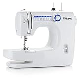 Tristar Máquina de coser: máquina de brazo libre con 10 programas preestablecidos, controlador de velocidad, función de costura hacia adelante y hacia atrás, SM-6000
