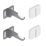 1 par de soportes de pared para radiadores de aluminio - tapa en ABS blanco y aislantes de plástico - carga máxima 50 kg por fijación - 2 piezas