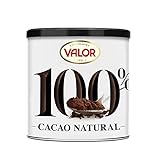 Valor - Cacao puro natural 100% soluble en polvo. Sin Azúcares Añadidos. Sin glúten. Intenso sabor y aroma. 100% Natural. Solo un ingrediente - 250 Gramos