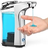 Everlasting Comfort Automatic Liquid Soap Dispenser, 17oz - Wash Your Hands 1400 Times on a Single Fill - Electric, Touchless Sensor, Hands Free for Bathroom, Kitchen Sink, Countertop or Dish Soap
