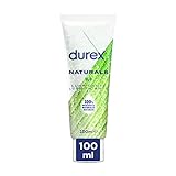 Durex Naturals H2O Lubricante Base Agua, 100% natural sin fragancia, colorantes ni agentes irritantes, 100 ml