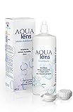 AQUA lens Liquido Lentillas 360 ml + estuche - Solución única de gama alta para lentes de contacto blandas con HPMC