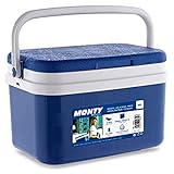 LOLAhome Monty Nevera de Playa rígida y portátil Azul y Blanca de plástico (16 litros)