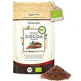 Nortembio Cacao Desgrasado Ecológico en Polvo 130 g. Producto 100% Natural. Calidad Gourmet. Cacao de Ghana Sin Gluten ni Azúcares, Vegano y Sin Lactosa. Envase Hermético con Cierre Zip.
