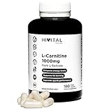L-Carnitina pura 1000 mg. 180 cápsulas veganas. La LCarnitina ayuda a perder peso y quemar grasa. Aumenta la resistencia y la energía, mejorando la musculatura y el rendimiento deportivo