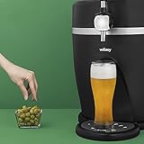 Dispensador de cerveza Wëasy PINT568, adecuado para barriles presurizados 5L, 60W, 3° C a 6° C, sistema de enfriamiento integrado, almacenamiento hasta 30 días