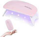 Aokitec lámpara led uñas de gel portátil con forma de ratón, con USB, para todos los esmaltes de uñas, secador de uñas con 2 temporizadores