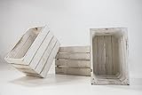 DECORANDO CON SAM Set 3 Unidades Cajas de Madera Blancas Vintage, 30x20x20cm, Incluye Imán Personalizable de Regalo.