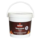 Kamino-Flam – Mortero refractario (3 kg), Cemento refractario para chimeneas, barbacoas, estufas y hornos – resistente a altas temperaturas de hasta 1.000°C