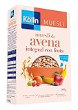 Kölln - Muesli de Avena con Frutas, Cereales Integrales, Avena con Pasas Sultanas, dátiles, manzana, albaricoque y frambuesa - 500 g