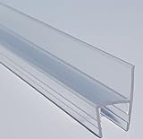 VisuAllglass - Junta para cortina de cristal, Repuesto universal transparente de 2 m Para cristales de 6-8-10 mm Válido perfil de ducha - mampara corredera y plegable (Junta h minúscula 10 mm)