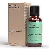 Kaizen Aceite Esencial Menta Piperita 100% Puro de Grado Terapéutico - Aceite de Menta para el Cabello y Piel - Aceite Esencial de Menta Orgánico para Difusor, Masaje, Aromaterapia, Relax, Jabon, 30ml