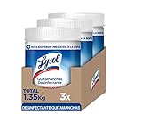 Lysol, Quitamanchas Desinfectante para la Ropa, Elimina Olores, Formato Polvo - 3 x 450g, total 1.35Kg