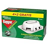 Baygon Trampas - Cebo para Cucarachas, 3 Meses de Protección, Máxima Eficacia, Contiene 6 Cebos, Blanco, Estandar