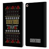 Head Case Designs Licenciado Oficialmente Guns N' Roses Texto Logo Pistola Navidad Carcasa de Cuero Tipo Libro Compatible con Samsung Galaxy Tab A 10.1 2019