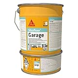 Resina epoxi Sikafloor Garage, pintura de suelo interior especial garaje, 6 kg, gris pedernal (cerca RAL 7032)