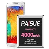 Batería de repuesto para Samsung Galaxy Note 3 (4000 mAh, ion de litio, para Samsung Galaxy Note 3, EB-B800BE N9000, N9005, N900A, N900V