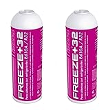 REPORSHOP - 2 Botellas Gas Ecologico Refrigerante Freeze Organico +32 350Gr Sustituto R32, R410A
