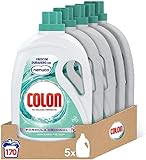 Colon Nenuco - Detergente para lavadora, adecuado para ropa blanca y de color, formato gel - Megapack de 5, hasta 170 dosis