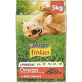 Purina Friskies Vitafit Omega Pienso para Perro Adulto con Buey y Pescado, 4 bolsas de 3kg
