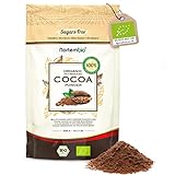 Nortembio Cacao Desgrasado Ecológico en Polvo 400 g. Producto 100% Natural. Calidad Gourmet. Cacao de Ghana Sin Gluten ni Azúcares, Vegano y Sin Lactosa. Envase Hermético con Cierre Zip.