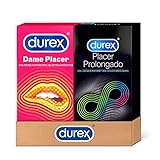 Durex Pack Preservativos Dame Placer con Puntos y Estrías & Preservativos Placer Prolongado con Efecto Retardante, 2x12 condones
