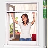Mosquitera enrollable de PVC Easy Life Greenline Basic, para ventanas, individual acortable, ideal para repeler mosquitos, 125 x 150 cm