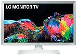 LG 28TL510S-WZ - Monitor Smart TV de 70cm (28') con pantalla LED HD (1366x768, 16:9, DVB-T2/C/S2, WiFi, Miracast, USB grabador, 10 W, 2xHDMI 1.4, 1xUSB 2.0, Óptica) Color Blanco