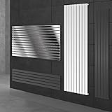 ECD Germany Radiador de panel Stella - 260 x 1400 mm - Antracita - radiador vertical - Radiador toallero agua calefaccion - Calentador de baño - Calefaccion de pared - No eléctrico -
