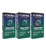 Control Efecto Retardante Pack de Preservativos: Non Stop Puntos y Estrías and Non Stop Retard and Non Stop Xtra Lines, 24 Condones, Pack de 3 Cajas