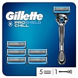 Gillette ProShield Chill Maquinilla de Afeitar Hombre + 6 Cuchillas de Recambio
