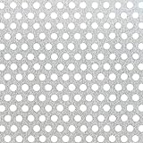 Alberts 464240 Chapa Perforada | Perforación Circular | Aluminio, Natural | 250 x 500 x 0,8 mm