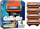 Gillette ProGlide Power Cuchillas de Recambio Para Maquinilla De Afeitar Para Hombre, Con 5 Hojas Antifricción Para Un Afeitado Apurado Y Duradero, 4 Uds