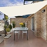 HENG FENG Toldo Vela de Sombra Impermeable Rectangular 2x3m Poliéster Protección Rayos UV Resistente para Terraza Patio Exterior Jardín Color Beige