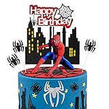 OSDUE Decoración para Tartas, Decoración para Tartas de Cumpleaños Urban Spiderman, Reutilizable, para Niños y Niñas, Suministros para Fiestas de Cumpleaños (A-Superhéroe Decoración Pastel 9pcs)