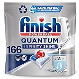 Finish Powerball Quantum Infinity Shine, pastillas para el lavavajillas con protección del cristal, 166 pastillas