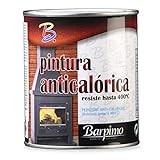 Barpimo - Pintura Anticalórica - Color Gris - Formato de 750 ml - Apta para Chimeneas y Parrillas - Gran Poder de Cubrición - Soporta Altas Temperaturas - Aplicación Sencilla