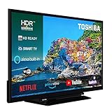 TOSHIBA 32W3163DG Smart TV 32 pulgadas HDR, compatible con asistentes Alexa y Google, TV Satélite, Bluetooth, Dolby Audio